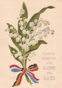 Fleur de muguet et ruban tricolore